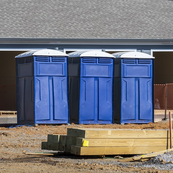 what is the expected delivery and pickup timeframe for the portable toilets in Highland